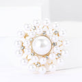 Alloy Pearl Flower Brooch Pin For Suits And Cardigans view 2