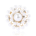 Alloy Pearl Flower Brooch Pin For Suits And Cardigans view 5