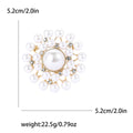 Alloy Pearl Flower Brooch Pin For Suits And Cardigans view 6