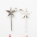 Antique Silver Zinc Alloy Star Charm Pendant No.946955 for DIY Necklace Bracelet Jewelry Making view 1
