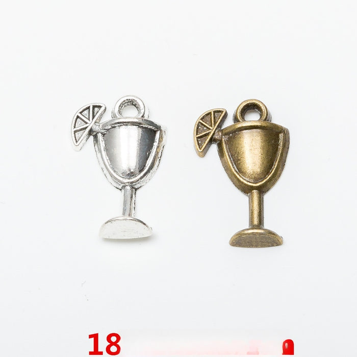 Zinc Alloy Cup Charm Pendant No.618716 for DIY Necklace Bracelet Jewelry Making