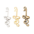 Treble Clef And Note Charm Metal Jewelry Making Component view 5