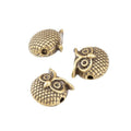 Owl Spacer Bead in 4 Finishes Metal Component for Jewelry Making view 5