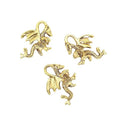 Detailed Flying Dragon Metal Charms in Five Finish Options view 5