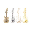 Electric Guitar-Shaped Metal Charm Pendants in 4 Finishes view 5