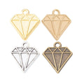 Geometric Diamond Charm in 4 Metal Finishes for Jewelry Making view 5