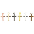 Simple Cross Pendant Metal Charms in Six Color Finishes view 5