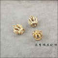 Mini Openwork Crown Charm In 2 Metal Finishes For Jewelry Making view 5