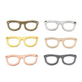 Rounded Eyeglasses Metal Pendant Charms in 6 Distinct Finishes view 5
