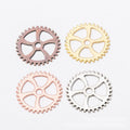 Five Spoke Gear Metal Charms in Five Finishes for Jewelry Making view 5