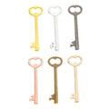 Antique Metal Heart Bow Key Charm Pendant With Textured Detail, 6 Finishes view 5