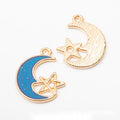 Moon Star Planet Enamel Metal Charm Collection For Jewelry Making view 5