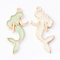 Pastel Enamel Mermaid Metal Charms In Four Colors Jewelry Findings view 5