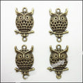 Owl Cabochon Setting Connector Charm Metal Jewelry Making Component view 5