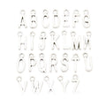 Uppercase Alphabet Letter Charms in Multiple Metal Finishes for Jewelry Making view 5