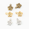 Fu Character Star Metal Charms in 3 Pictured Finishes view 5