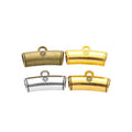 Sun Motif Curved Three Way Bail Bead in Textured Metal for Jewelry Making view 5