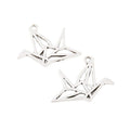 Origami Crane Charm In 4 Metal Finishes For Jewelry Making view 5