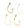 Simple Fishhook Metal Charms in Four Polished Finishes view 5