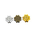 Four Leaf Clover Slider Bead in 3 Metal Finishes for Jewelry Making view 5