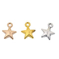 Solid Five-Point Star Metal Charm for Jewelry Making in 3 Visible Finishes view 5