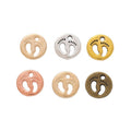 Footprint Disc Metal Charm 6 Finish Options Craft Supply view 5
