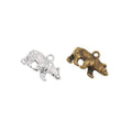 Dimensional Blossom Metal Charms in Three Antique Finishes view 5