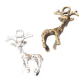 Antique Bronze and Silver Spotted Deer Charms for Crafts view 5
