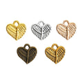 Feathered Wing Heart Charm in 5 Metal Finishes for Jewelry Making view 5