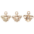 Rounded Bee Metal Charms In Five Finishes For Jewelry Making view 5