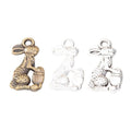 Vintage Seated Rabbit Charms in Multiple Finishes for Jewelry Making view 5