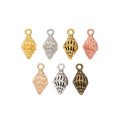 Textured Conch Shell Charm Metal Jewelry Making Pieces view 5