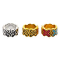Patterned Large Hole Bead in Three Decorative Finishes view 5