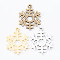 Openwork Snowflake Charm Alloy Jewelry Making Component in 3 Finish Options view 5