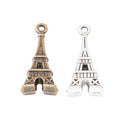 Detailed Eiffel Tower Metal Charms in Two Antique Finishes view 5