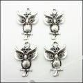 Standing Owl Metal Charms In Two Antique Finishes For Jewelry Making view 5