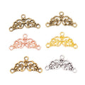 Floral Three Loop Connectors in 5 Metal Finish Options view 5