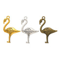 Standing Crane Bird Charms in Antique Bronze, Antique Gold, Antique Silver view 5