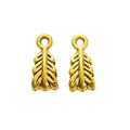 Leaf Bail Bead Metal Jewelry Component 4 Finish Options Craft Supply view 5