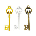 Ornate Skeleton Key Charm in Three Metal Finishes Jewelry Making Component view 5
