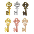 Scrollwork Heart Key Charms in Six Metal Finishes for Jewelry Making view 5