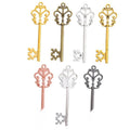 Ornate Crown Top Key Charm Pendants in Seven Finishes view 5