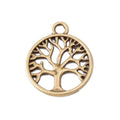 Round Tree of Life Metal Pendant Charms in 6 Distinct Finishes view 5