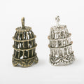 Dimensional Birdcage Charm Pendants in 2 Metal Finish Options view 5