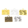 Travel Suitcase Charm in 5 Metal Finishes for Jewelry Making view 5
