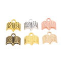 Open Book Metal Pendant Charms in 6 Distinct Finishes view 5