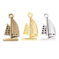 Sailboat Metal Charms In Three Finishes For Jewelry Making view 5