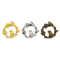 Bird In Wreath Metal Charm In 3 Finish Options for Jewelry Making view 5