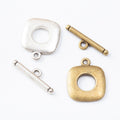 Rounded Square Toggle Clasp Set Metal Jewelry Making Component view 5