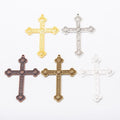 Simple Cross Metal Charm in 5 Distinct Finishes for Jewelry Making view 5